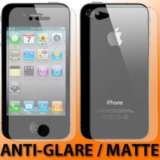 Apple iPhone 4G 4S FULL ANTIGLARE MATTE SCREEN PROTECTOR GUARD SAVERS