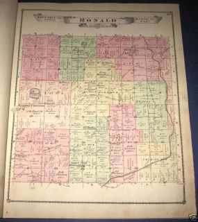 Ronald Township Ionia County Michigan Plat Map 1875