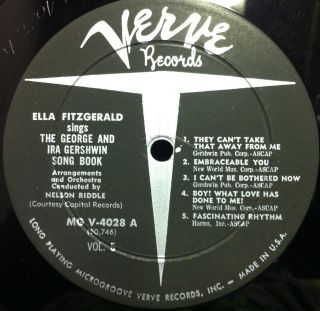 Ella Fitzgerald Gershwin Song Book LP VG MG V 4028 Bernard Buffet 1959