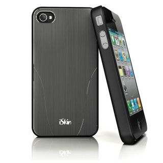 iSkin Aura Brushed Aluminum Case for iPhone 4S 4 Graphite Black ARIPH4