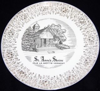 Vintage St Annes Shrine Isle La Motte Vermont Plate
