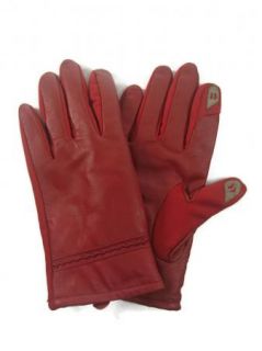 Isotoner Womens Smartouch Stretch Leather Gloves Water Repellent