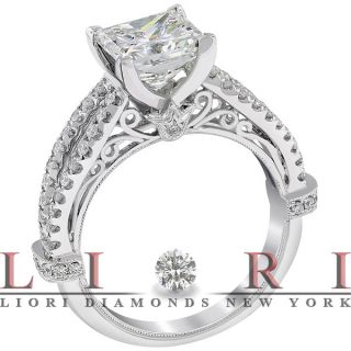 18 Carat F VS1 Certified Princess Cut Diamond Engagement Ring 18K