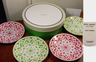 Kate Spade Holly Heights Tidbit Plates 4 New