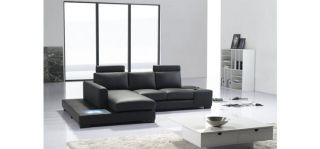 T35 Mini Italian Leather Living Room Sectional Sofa New