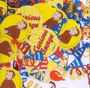 Curious George Birthday Party Supplies Confetti