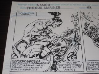 Namor the Sub Mariner Original Published Comic Book Art. VS the