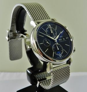  Automatic Chronograph Stainless Steel Depolyment Mesh Bracelet