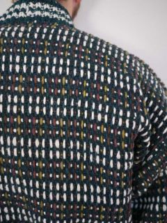 Peterman Ecuador Wool Chunky Cardigan Sweater L
