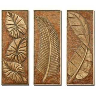 Tropical Ferns Set of 3 Decorative Wall Art Panels   #M0487