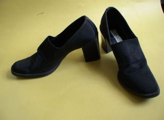 Donald J Pliner Black Ribbed Fabric Pumps Heels Sz 6 M Shoes