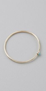 Jennifer Meyer Jewelry Thin Stackable Ring with Turquoise