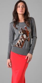 Markus Lupfer Giraffe Sequin Sweater