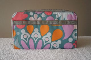Auth LeSportsac Purse 6506 Lily Zip Around Wallet Bag Swoop