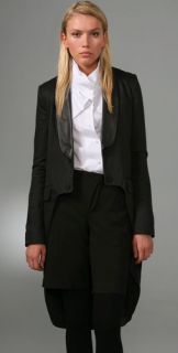 Alexander Wang Tailcoat with Leather Collar