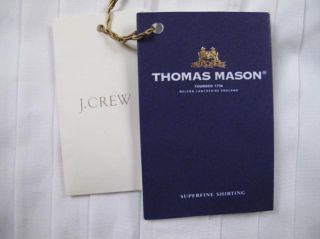 Crew Thomas Mason White Tuxedo Shirt Size 16 35