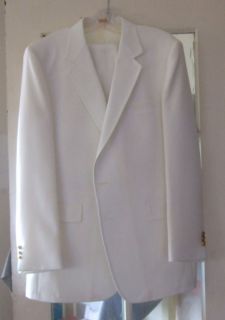 Penney Mens Shop White Formal Suit NWOT
