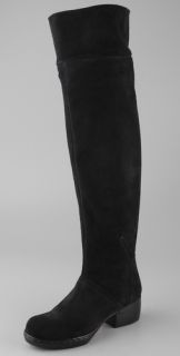 CoSTUME NATIONAL Above the Knee Suede Flat Boots