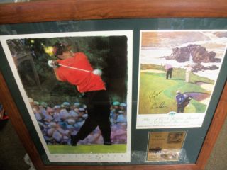 Tiger Woods Arnold Palmer Jack Nicklaus 40x40 Framed and Matted