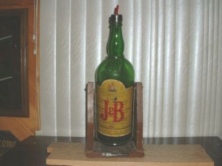 Huge One Gallon J B Scotch Bottle in Pourer Stand