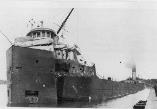 O864 RP 1948 Great Lake SHIP J P Morgan Jr Shipwreck with The Crete