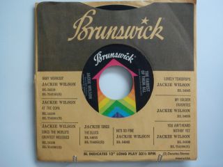 JACKIE WILSON Whispers / The Fairest Of Them All on BRUNSWICK 45 55300