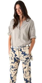 3.1 Phillip Lim Henley Blouse with Dropped Sleeves