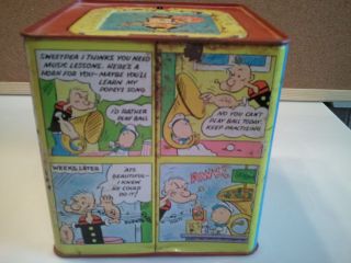  Mattel 1953 Popeye The Sailorman Tin Jack in The Box with Pipe