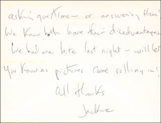 Jacqueline B Kennedy Autograph Letter Signed 5 23