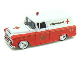 Jada 1 24 1957 Chevy Chevrolet Suburban Ambulance Fire Department