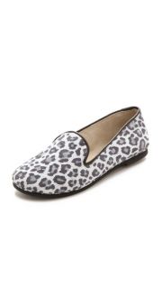 FRENCH SOLE fs/ny Printed Snow Leopard Loafers