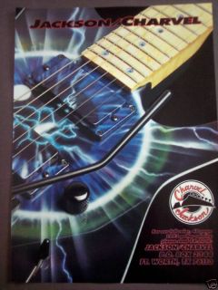 1993 Vintage Music Ad Jackson Charvel Guitars