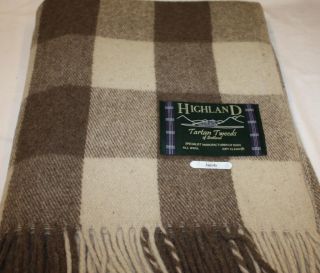 Scottish 100 Wool Tartan Rug Blanket Jacob