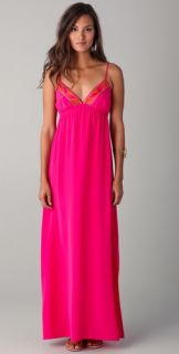 Twelfth St. by Cynthia Vincent Embroidered Maxi Slip Dress