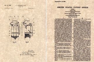 Scuba Patent of Jacques Cousteau Regulator Dive Tank