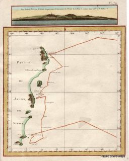 1785 James Cook Vue de La Cote Du Japon 3rd Voyage Japan
