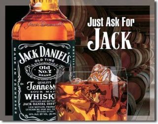 Ask for Jack Daniels Man Cave Bar Game Room Tin Sign