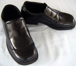 Boys Michael James Dress Square Toe Black Slip on 3 1 2 M Pre Owned