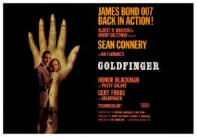 Movie Poster James Bond 007 Goldfinger Connery Quad