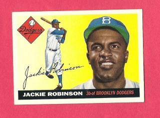 Jackie Robinson 1955 Topps Baseball Reprint Card #50 NR/MT Condition