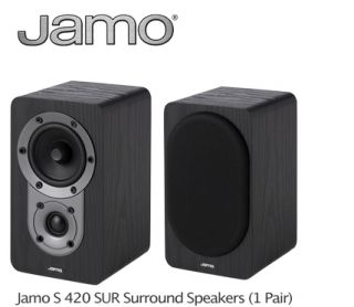 Jamo S 420 SUR Surround HD Home Theater Satellite Speakers, Black, 1