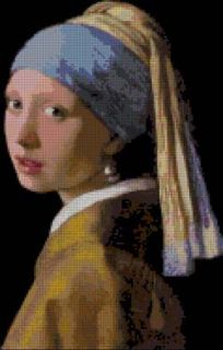 Vermeer Girl with A Pearl Earring x Stitch Pattern