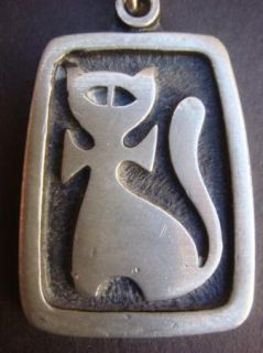 Vintage R Tennesmed Pewter Cat Necklace