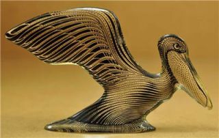 RARE Signed Abraham PAL Palatnik Lucite Acrylic Op Art Pelican Bird