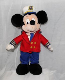 Cruise Line Stuffed Mickey Mouse Boat Captian w/ Uniform 14 Tall