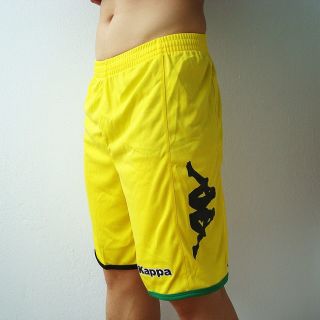 Kappa Mens Football Soccer Jersey Shorts Yellow M L XL