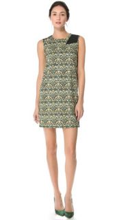 Tess Giberson Floral Dress with Leather