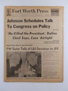 He Killed The President JFK Kennedy Fort Worth Press November 24 1963