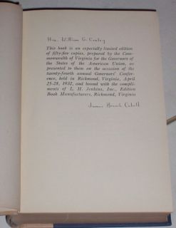 RIVET IN GRANDFATHERS NECK James Branch Cabell   1932 Governors edn