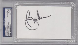 Roger Moore 007 James Bond Signed Index Card PSA DNA
